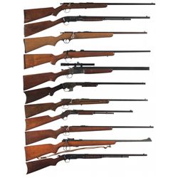 Ten Rifles and One Combination Gun -A) Remington Arms Model 33 Single Shot Rifle