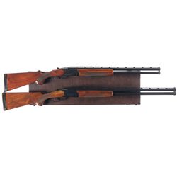 Two Remington 3200 Over/Under Shotguns with Cases -A) Remington Model 3200 Skeet Choked Over/Under S