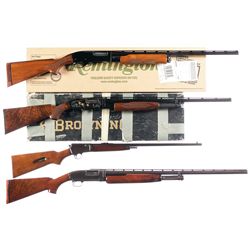 Four Long Guns-A) Remington Model 870 Wingmaster Slide Action Shotgun with Box