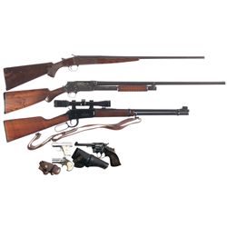 Three Long Guns and Three Handguns -A) J.C. Higgins Model 101.1 .410 Single Shot Shotgun