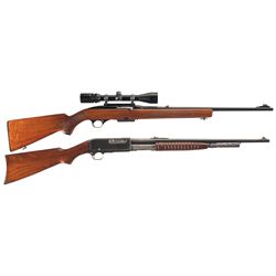 Two Sporting Rifles -A) Winchester Model 100 Semi Automatic Rifle with Scope