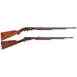 Two Winchester Slide Action Rifles -A) Winchester Model 61 Slide Action Rifle