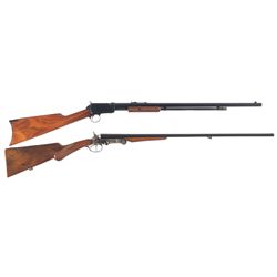 Two Long Guns -A) Winchester Model 90 Slide Action Rifle