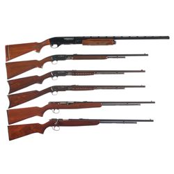 Six Remington Long Guns -A) Remington Model 870 Wingmaster Slide Action Shotgun