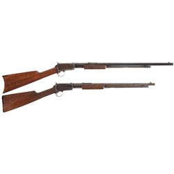 Two Winchester Slide Action Rifles -A) Winchester Third Model 1890 Takedown Slide Action Rifle