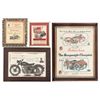 Image 1 : Four Framed Indian Motorcycle Advertisements