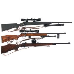 Three Bolt Action Rifles -A) Winchester Model 70 Bolt-Action Rifle with Scope