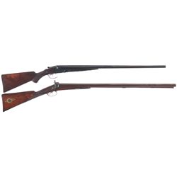 Two Side by Side Shotguns -A) Parker Bros V H Grade Side by Side Shotgun