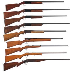 Six Shotguns and Three Rifles -A) Winchester Model 37 Single Shot Shotgun