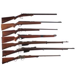 Seven Rifles -A) Belgium Flobert Single Shot Rifle