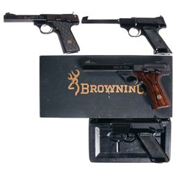 Four Browning Semi-Automatic Pistols -A) Browning Buck Mark Semi-Automatic Pistol