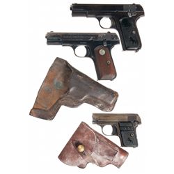 Three Colt Semi-Automatic Pistols -A) Colt Model 1903 Hammerless Semi-Automatic Pocket Pistol