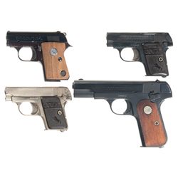 Four Colt Semi-Automatic Pistols -A) Junior Pocket Model Semi-Automatic Pistol