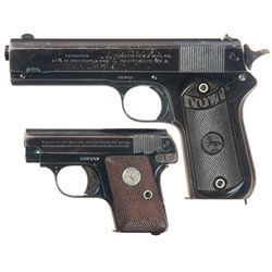 Two Colt Semi-Automatic Pistols -A) Colt Model 1903 Hammer Pocket Semi-Automatic Pistol