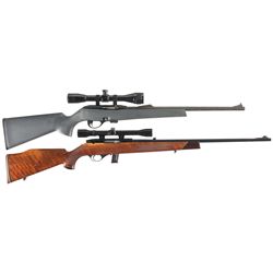 Two Rifles -A) Remington Model 597 Semi-Automatic Rifle with Scope