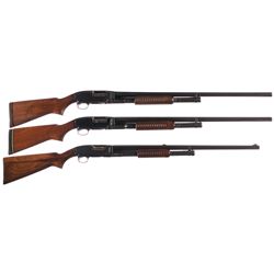 Three Winchester Model 12 Slide Action Shotguns -A) Winchester Model 12 Duck Slide Action Shotgun