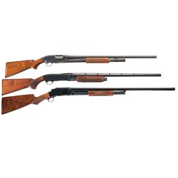 Three Slide Action Shotguns -A) Winchester Model 12 Slide Action Shotgun