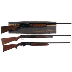 Three Shotguns -A) Belgian Browning Auto 5 Light 12 Semi Automatic Shotgun with Box