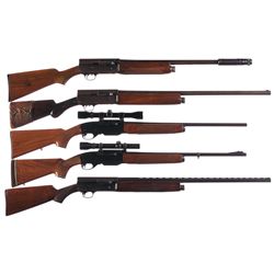 Three Shotguns and Two Rifles -A) Remington Model 11 Semi-Automatic Shotgun