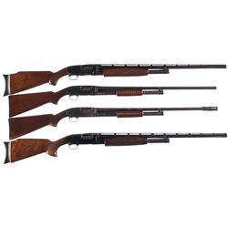 Four Winchester Model 12 Shotguns -A) Winchester Model 12 Trap Slide Action Shotgun