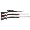 Image 1 : Two Shotguns and One Rifle -A) Marlin Model 60 Semi-Automatic Rifle with Scope