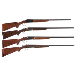 Four Shotguns -A) Savage Fox Model BSE Side by Side Shotgun