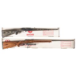 Two Boxed Ruger Rifles -A) Ruger Model 10/22 Laminated Stock Carbine