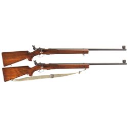 Two Winchester Model 75 Bolt Action Rifles -A) Winchester Model 75 Target Bolt Action Rifle