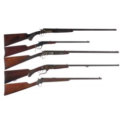 Five Single Shot Rifles -A) Westley Richards & Co. Single Shot Rook Rifle
