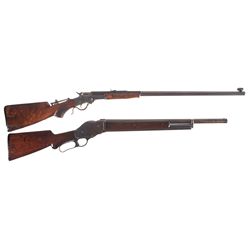 Two Long Guns -A) Maynard Patent Model 1882 Single Shot Rifle