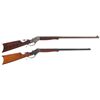Image 1 : Two Stevens Single Shot Rifles -A) Custom Engraved Stevens Ideal "Range Model" No. 45 Single Shot Ri