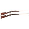 Image 1 : Two Remington Rolling Block Rifles -A) Remington Model 2 Rolling Block Sporting Rifle