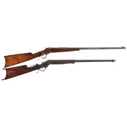 Two Single Shot Rifles -A) Winchester Model 1885 Low Wall Single Shot Rifle