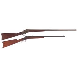 Two Single Shot Long Guns -A) Unmarked Rolling Block Single Shot Shotgun