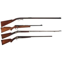 Four Long Guns -A) Numrich Arms Hopkins & Allen The 45 Target Under Hammer Percussion Rifle