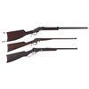 Image 1 : Three Rifles -A) Stevens Single Shot Rifle with Swiss Type Buttplate