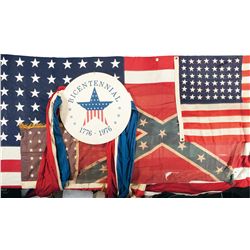 Large Collectable Grouping of Flags, Chiefly American