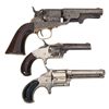Image 1 : Three Antique Revolvers -A) Engraved Manhattan Arms 36 Caliber Model Percussion Revolver