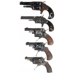 Five Antique Revolvers -A) Smith Patent No. 38 Single Action Revolver
