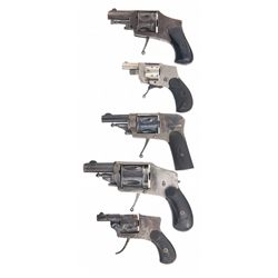 Five Hammerless Revolvers -A) French Revolver