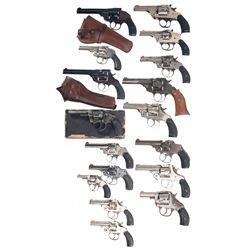 Seventeen Double Action Revolvers -A) Iver Johnson Top Break Double Action Revolver