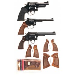 Three Smith & Wesson Double Action Revolvers -A) Smith & Wesson Pre-Model 24-3 Double Action Revolve