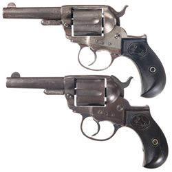 Two Colt 1877 Model Double Action Revolvers -A) Colt Model 1877 Lightning Double Action Revolver