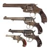 Image 1 : Four Revolvers -A) Smith & Wesson New Model Three Revolver