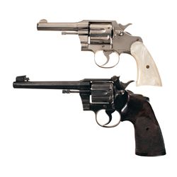 Two Colt Double Action Revolvers -A) Colt Commando Double Action Revolver