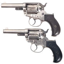 Two Colt Sheriff's Model Lighting 1877 Double Action Revolvers -A) Colt Model 1877 Lighting Double A