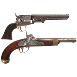 Two Percussion Handguns -A) Colt Model 1851 Navy Percussion Revolver