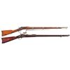 Image 1 : Two Antique Military Rifles -A) Remington Military Rolling Block Rifle with Bayonet