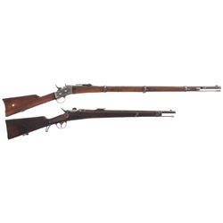 Two Single Shot Weapons -A) Danish Production Model 1867 Rolling Block Rifle
