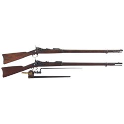 Two U.S. Trapdoor Rifles -A) Springfield Model 1888 Trapdoor Rifle with Ramrod Bayonet